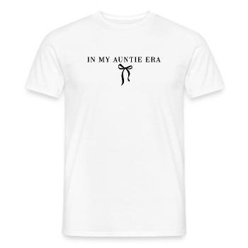 In My Auntie Era Cute Minimal Bow Aunt - Men's T-Shirt - white - Front - AI Model Male 178 dark (178cm)
