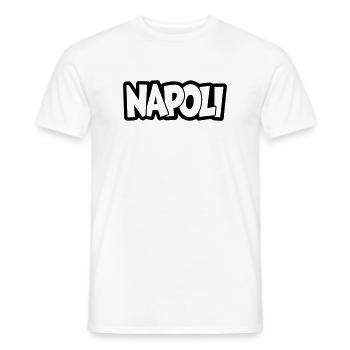 Napoli lettering - Men's T-Shirt - white - Front - AI Model Male 178 dark (178cm)