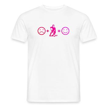 Motif floorball avec valeur de reconnaissance - T-shirt homme - blanc - Devant - AI Model Male 178 dark (178cm)