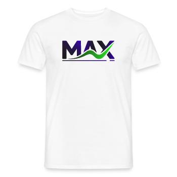 MAX Wave Gradient Logo Tee - Men's T-Shirt - white - Front - AI Model Male 178 dark (178cm)