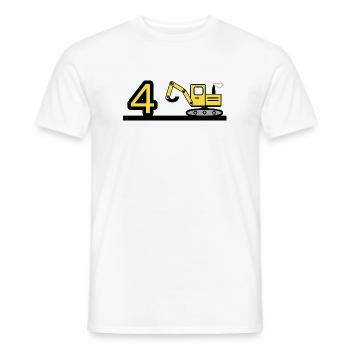 Excavator - Men's T-Shirt - white - Front - AI Model Male 178 dark (178cm)