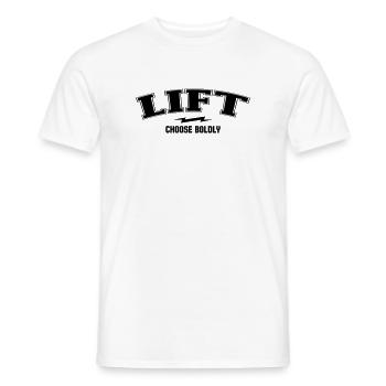 Varsity Arch - Lift Dept - Men's T-Shirt - white - Front - AI Model Male 178 dark (178cm)