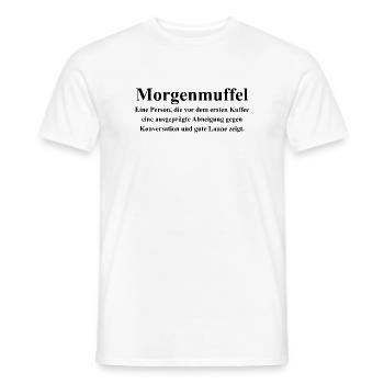 Definition Morgenmuffel-Lustiges Wörterbuch Design - Männer T-Shirt - Weiß - Vorne - AI Model Male 178 dark (178cm)