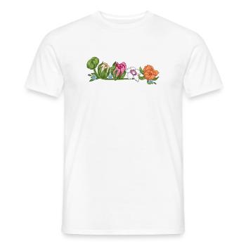 Flowers Garden Magic - Men's T-Shirt - white - Front - AI Model Male 178 dark (178cm)