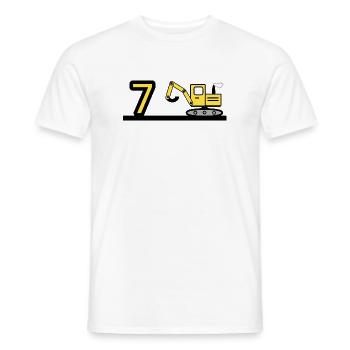 Bagger - Männer T-Shirt - Weiß - Vorne - AI Model Male 178 dark (178cm)
