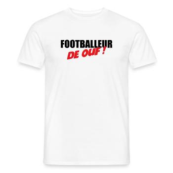 Footballeur de Ouf : Affichez Votre Talent Brut - T-shirt homme - blanc - Devant - AI Model Male 178 dark (178cm)