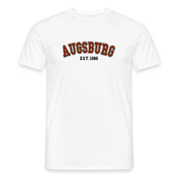 Augsbourg Fondée en 1986 - T-shirt homme - blanc - Devant - AI Model Male 178 dark (178cm)