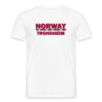 Norway Trondheim Bold City Typography - Men's T-Shirt - white - Front - AI Model Male 178 dark (178cm)