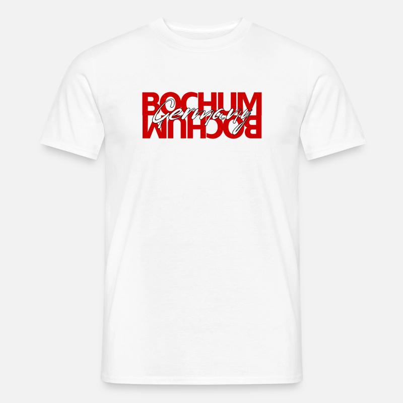 Bochum Germany Script Overlay - Männer T-Shirt - Weiß