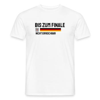 Bis zum Finale – Deutschland Fan Shirt - Männer T-Shirt - Weiß - Vorne - AI Model Male 178 dark (178cm)