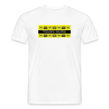 VHS / V2000 -  Vidéo Club  - T-shirt homme - blanc - Devant - AI Model Male 178 dark (178cm)
