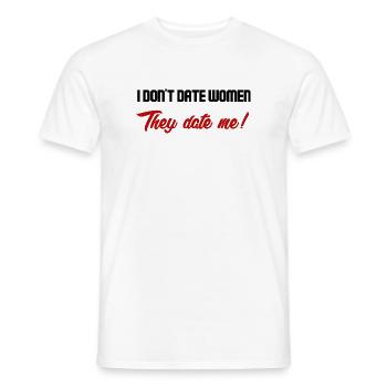 Ils sortent avec moi ! - T-shirt homme - blanc - Devant - AI Model Male 178 dark (178cm)