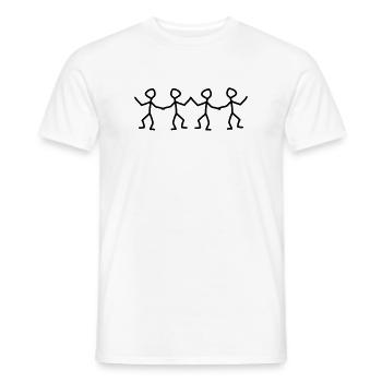 strichmaennchen tanz tanzen - Männer T-Shirt - Weiß - Vorne - AI Model Male 178 dark (178cm)