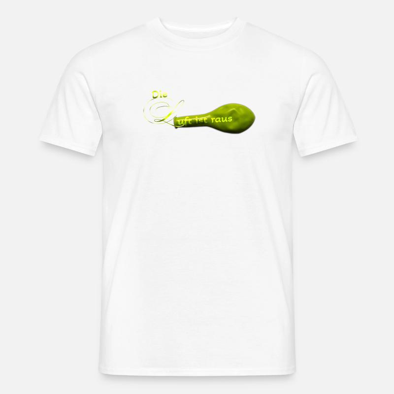 Die Luft ist raus.... - Männer T-Shirt - Weiß