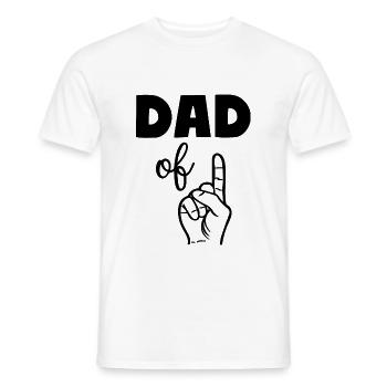 Dad of One 1 Dad - Männer T-Shirt - Weiß - Vorne - AI Model Male 178 dark (178cm)