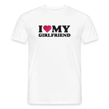 I Love My Girlfriend - Men's T-Shirt - white - Front - AI Model Male 178 dark (178cm)