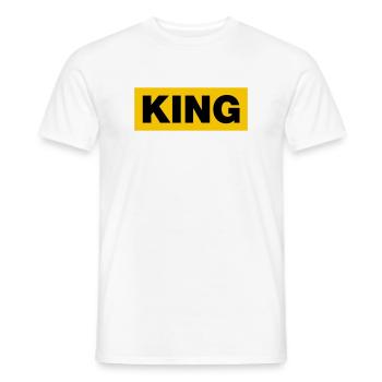 King / 2 Farben - Männer T-Shirt - Weiß - Vorne - AI Model Male 178 dark (178cm)