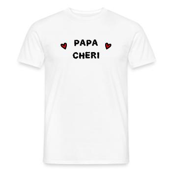 NOËL. ANNEE. ANNIVERSAIRE. RETRAITE. PAPA. MAMAM. - T-shirt homme - blanc - Devant - AI Model Male 178 dark (178cm)