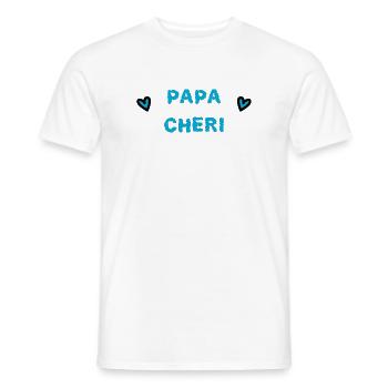 NOËL. ANNEE. ANNIVERSAIRE. RETRAITE. PAPA. MAMAM. - T-shirt homme - blanc - Devant - AI Model Male 178 dark (178cm)