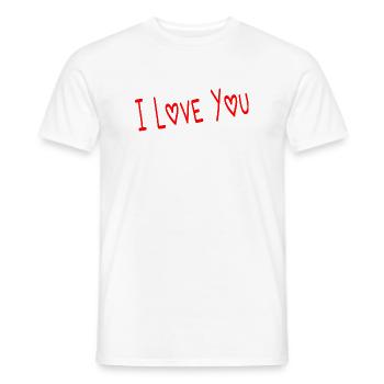 COUPLE. JUST MARRIED. Bachelorette party. VALENTINE'S DAY. MARIES - Men's T-Shirt - white - Front - AI Model Male 178 dark (178cm)