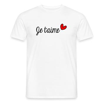 HAPPY FATHER'S DAY. DAD. FATHER'S DAY. FATHER. GOOD - Men's T-Shirt - white - Front - AI Model Male 178 dark (178cm)