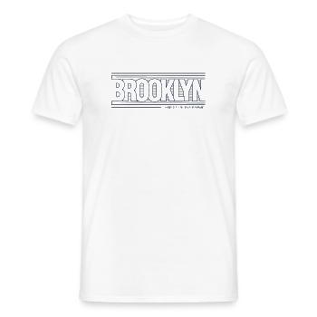 Horizon créatif de Brooklyn City - T-shirt homme - blanc - Devant - AI Model Male 178 dark (178cm)