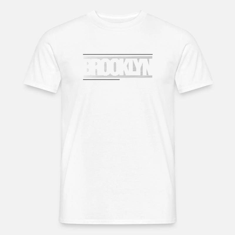 Winde der Skyline von Brooklyn Silhouette - Männer T-Shirt - Weiß