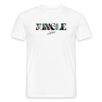 Jungle Vibes Botanischer Schriftzug - Männer T-Shirt - Weiß - Vorne - AI Model Male 178 dark (178cm)