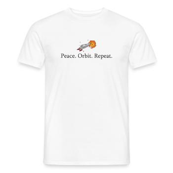 Peace Orbit Wiederholungsrakete - Männer T-Shirt - Weiß - Vorne - AI Model Male 178 dark (178cm)