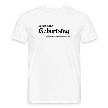 Ja Geburtstag - T-shirt homme - blanc - Devant - AI Model Male 178 dark (178cm)