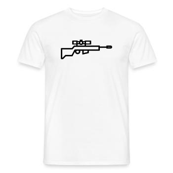 Sniper - T-shirt homme - blanc - Devant - AI Model Male 178 dark (178cm)