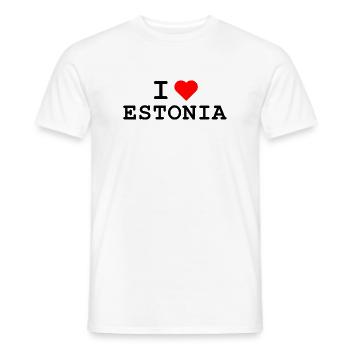 Ich liebe Estland - I love Estonia - Männer T-Shirt - Weiß - Vorne - AI Model Male 178 dark (178cm)