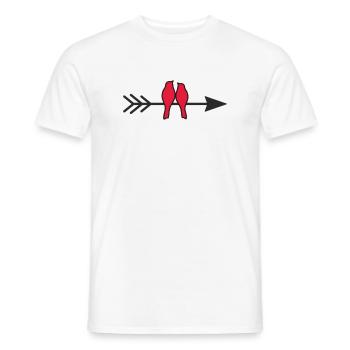 verliebte Vögel - Männer T-Shirt - Weiß - Vorne - AI Model Male 178 dark (178cm)