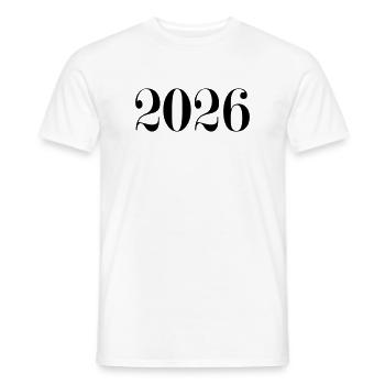 2026 - ein neues Jahr - Männer T-Shirt - Weiß - Vorne - AI Model Male 178 dark (178cm)