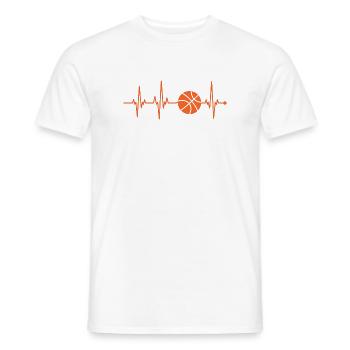 Beat Line Basketball Pulse - Men's T-Shirt - white - Front - AI Model Male 178 dark (178cm)