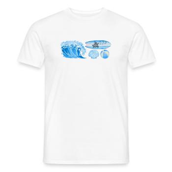 Ocean Vibe - T-shirt homme - blanc - Devant - AI Model Male 178 dark (178cm)