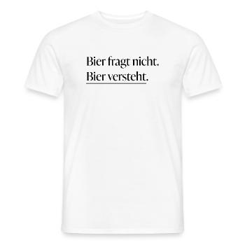 Beer understands - Men's T-Shirt - white - Front - AI Model Male 178 dark (178cm)
