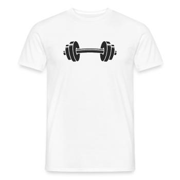 Haltère - T-shirt homme - blanc - Devant - AI Model Male 178 dark (178cm)