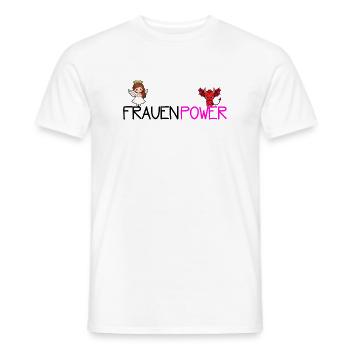 Frauenpower - Männer T-Shirt - Weiß - Vorne - AI Model Male 178 dark (178cm)