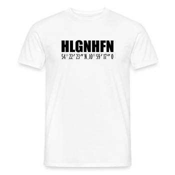 Koordinaten von Heiligenhafen - Männer T-Shirt - Weiß - Vorne - AI Model Male 178 dark (178cm)
