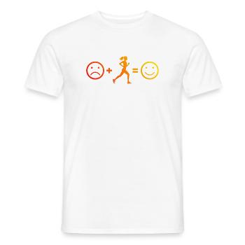 Marathon running gift idea for the runner - Men's T-Shirt - white - Front - AI Model Male 178 dark (178cm)