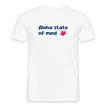 Aloha state of mind - Hawaii - Insel - USA - Blume - Männer T-Shirt - Weiß - Vorne - AI Model Male 178 dark (178cm)