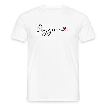 Pizza Heart - Männer T-Shirt - Weiß - Vorne - AI Model Male 178 dark (178cm)
