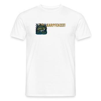 Karpfenangeln Karpfenzeit. - Männer T-Shirt - Weiß - Vorne - AI Model Male 178 dark (178cm)