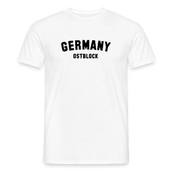 OSTBLOCK - Männer T-Shirt - Weiß - Vorne - AI Model Male 178 dark (178cm)
