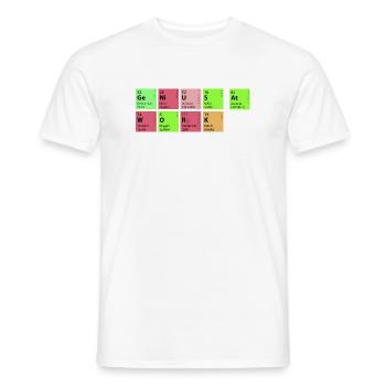 genius at work - Männer T-Shirt - Weiß - Vorne - AI Model Male 178 dark (178cm)