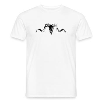 goat black skull - Men's T-Shirt - white - Front - AI Model Male 178 dark (178cm)