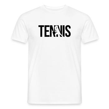 Tennis - Männer T-Shirt - Weiß - Vorne - AI Model Male 178 dark (178cm)