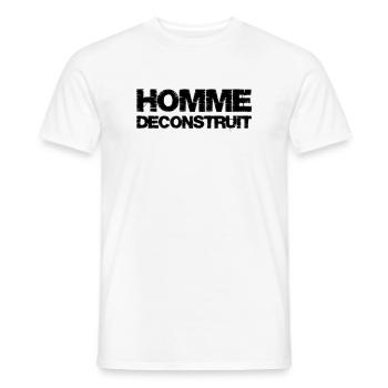 Homme déconstruit - T-shirt homme - blanc - Devant - AI Model Male 178 dark (178cm)