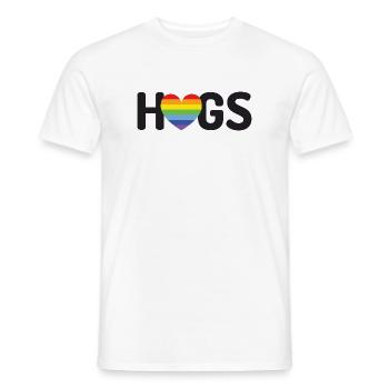 LGBT Hugs - Men's T-Shirt - white - Front - AI Model Male 178 dark (178cm)